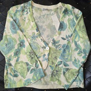 Apt 9 short length floral cardigan sweater